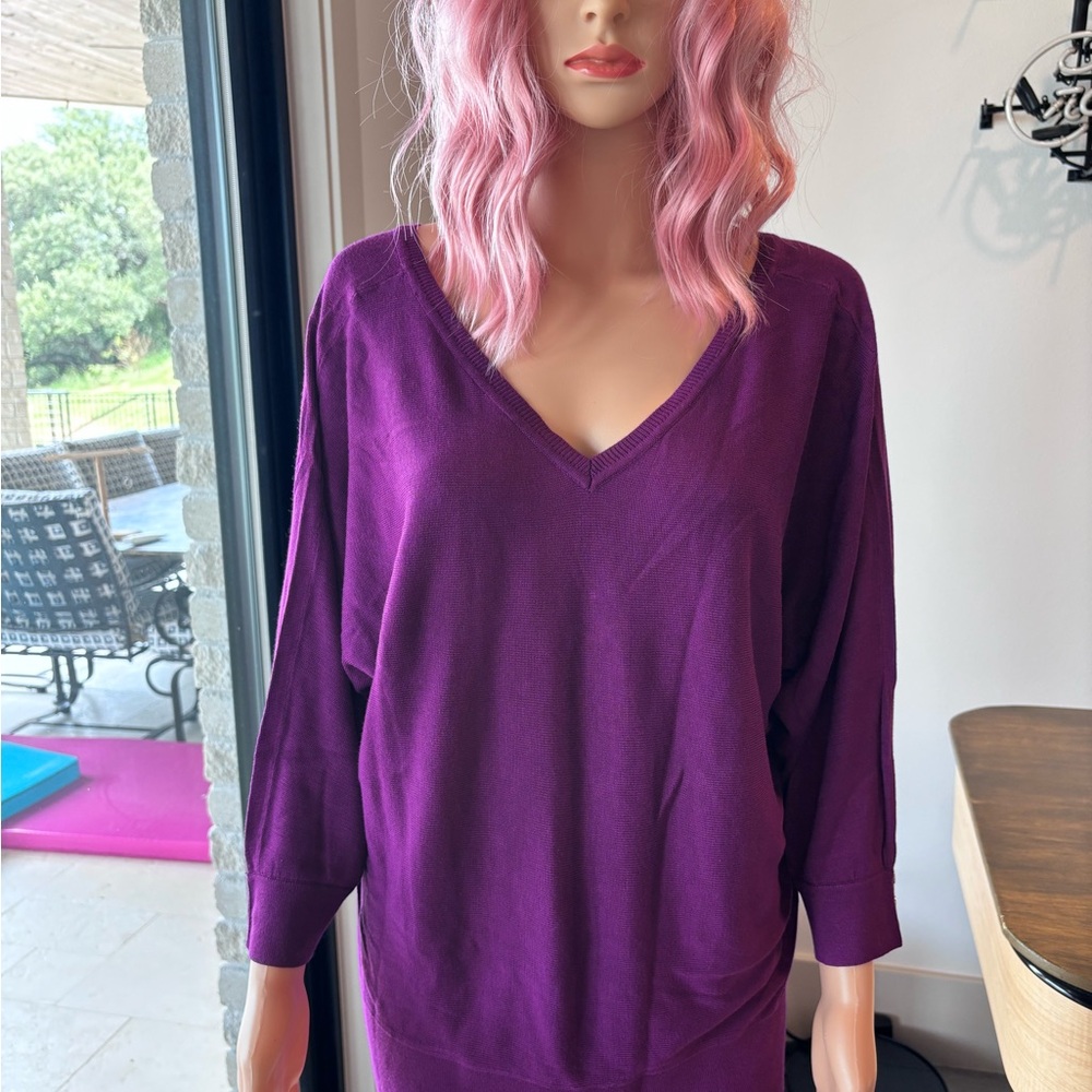 White House Black Market Magenta Sweater